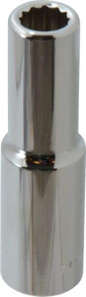 Blackhawk by Proto - 1/2" Drive, Deep Hand Socket - 12 Points, 3-3/32" OAL, Chrome Finish - Makers Industrial Supply