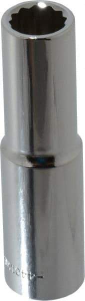 Blackhawk by Proto - 1/2" Drive, Deep Hand Socket - 12 Points, 3-3/32" OAL, Chrome Finish - Makers Industrial Supply