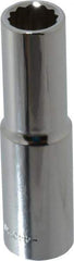 Blackhawk by Proto - 1/2" Drive, Deep Hand Socket - 12 Points, 3-3/32" OAL, Chrome Finish - Makers Industrial Supply