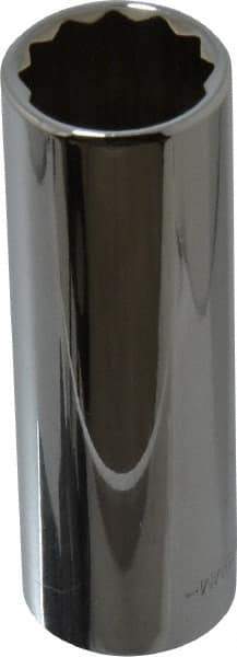 Blackhawk by Proto - 1/2" Drive, Deep Hand Socket - 12 Points, 3-3/32" OAL, Chrome Finish - Makers Industrial Supply