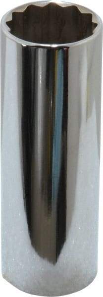 Blackhawk by Proto - 1/2" Drive, Deep Hand Socket - 12 Points, 3-3/32" OAL, Chrome Finish - Makers Industrial Supply