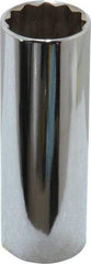 Blackhawk by Proto - 1/2" Drive, Deep Hand Socket - 12 Points, 3-3/32" OAL, Chrome Finish - Makers Industrial Supply