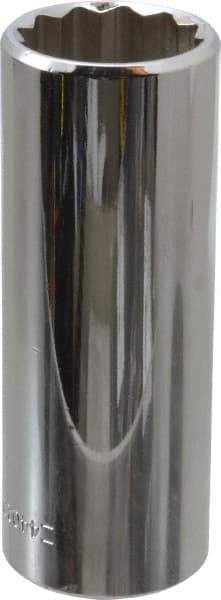 Blackhawk by Proto - 1/2" Drive, Deep Hand Socket - 12 Points, 3-3/32" OAL, Chrome Finish - Makers Industrial Supply