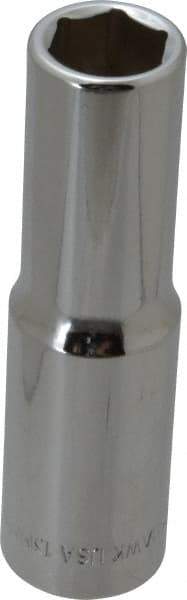 Blackhawk by Proto - 1/2" Drive, Deep Hand Socket - 6 Points, 3-9/32" OAL, Chrome Finish - Makers Industrial Supply