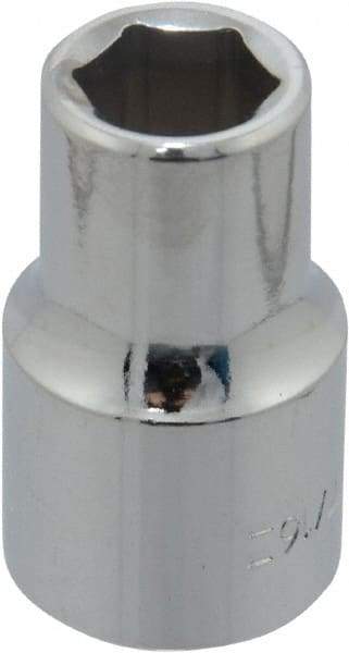 Blackhawk by Proto - 7/16", 1/2" Drive, Standard Hand Socket - 6 Points, 1-1/2" OAL, Chrome Finish - Makers Industrial Supply