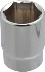 Blackhawk by Proto - 13/16", 1/2" Drive, Standard Hand Socket - 6 Points, 1-1/2" OAL, Chrome Finish - Makers Industrial Supply