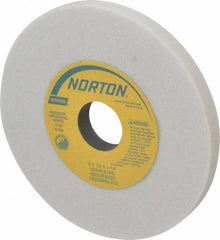 Norton - 6" Diam x 1-1/4" Hole x 1/2" Thick, K Hardness, 46 Grit Surface Grinding Wheel - Aluminum Oxide, Type 1, Coarse Grade, 4,140 Max RPM, Vitrified Bond, No Recess - Makers Industrial Supply