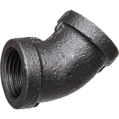 Black Pipe Fittings; Fitting Type: Elbow; Fitting Size: 2″; Material: Malleable Iron; Finish: Black; Fitting Shape: 45 ™ Elbow; Thread Standard: BSPT; Connection Type: Threaded; Lead Free: No; Standards: ASTM A197; BS EN 1562