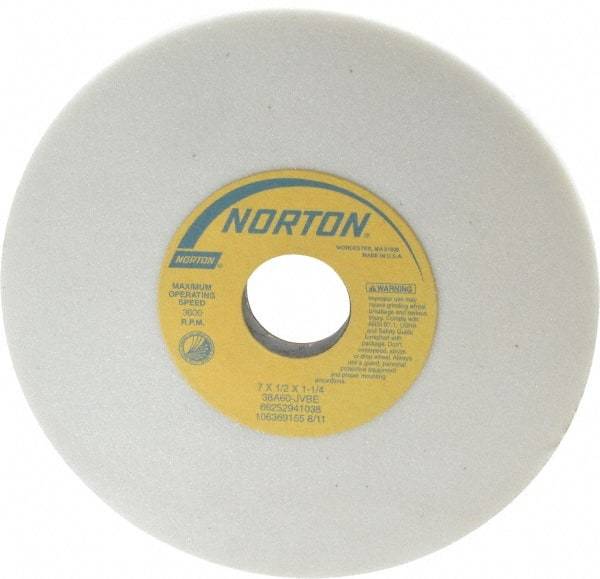 Norton - 7" Diam x 1" Thick, 60 Grit Surface Grinding Wheel - Medium Grade - Makers Industrial Supply