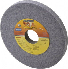 Norton - 6" Diam x 1-1/4" Hole x 1/2" Thick, K Hardness, 46 Grit Surface Grinding Wheel - Aluminum Oxide, Type 1, Coarse Grade, 4,140 Max RPM, Vitrified Bond, No Recess - Makers Industrial Supply