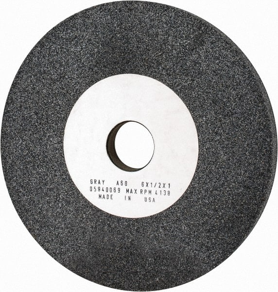 Grier Abrasives - 60 Grit Aluminum Oxide Bench and Pedestal Grinding Wheel - Makers Industrial Supply