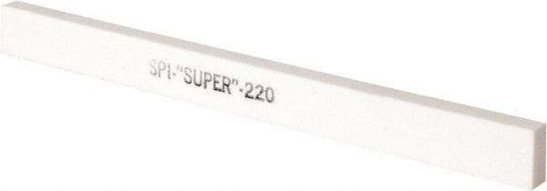 Made in USA - 220 Grit Aluminum Oxide Rectangular Polishing Stone - Very Fine Grade, 1/2" Wide x 6" Long x 1/4" Thick - Makers Industrial Supply