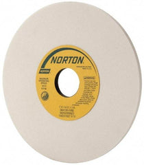 Norton - 7" Diam x 1-1/4" Hole x 1/4" Thick, I Hardness, 100 Grit Surface Grinding Wheel - Aluminum Oxide, Type 1, Fine Grade, 3,600 Max RPM, Vitrified Bond, No Recess - Makers Industrial Supply