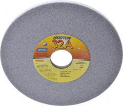 Norton - 7" Diam x 1-1/4" Hole x 1/4" Thick, J Hardness, 60 Grit Surface Grinding Wheel - Aluminum Oxide, Type 1, Medium Grade, 3,600 Max RPM, Vitrified Bond, No Recess - Makers Industrial Supply