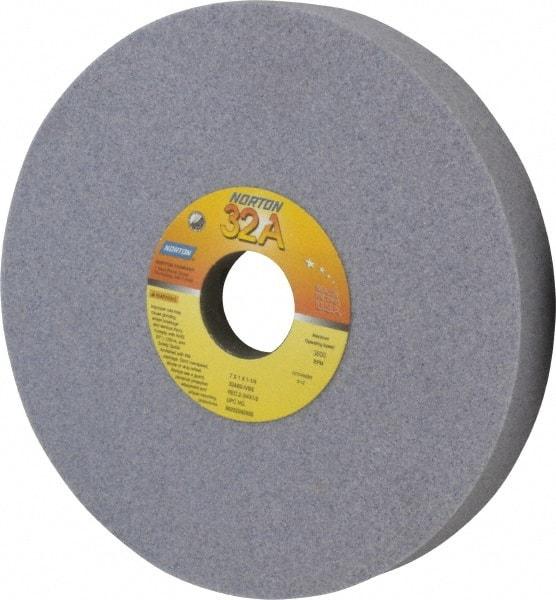 Norton - 7" Diam x 1-1/4" Hole x 1" Thick, I Hardness, 60 Grit Surface Grinding Wheel - Aluminum Oxide, Type 5, Medium Grade, 3,600 Max RPM, Vitrified Bond, One-Side Recess - Makers Industrial Supply