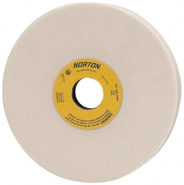 Norton - 7" Diam x 1-1/4" Hole x 1" Thick, K Hardness, 60 Grit Surface Grinding Wheel - Aluminum Oxide, Type 5, Medium Grade, 3,600 Max RPM, Vitrified Bond, One-Side Recess - Makers Industrial Supply