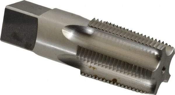 Reiff & Nestor - 1 - 11-1/2 NPT Thread, 5 Flute Standard Pipe Tap - 3-3/4" OAL, 1-3/4" Thread Length, 1-1/8" Shank Diam, Bright Finish, High Speed Steel - Exact Industrial Supply