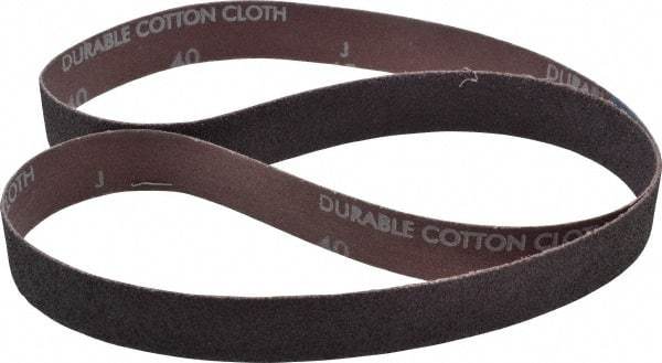 Norton - 1" Wide x 42" OAL, 40 Grit, Aluminum Oxide Abrasive Belt - Aluminum Oxide, Coarse, Coated, X Weighted Cloth Backing, Series R228 - Makers Industrial Supply