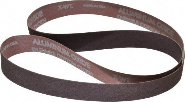 Norton - 1" Wide x 42" OAL, 100 Grit, Aluminum Oxide Abrasive Belt - Aluminum Oxide, Fine, Coated, X Weighted Cloth Backing, Series R228 - Makers Industrial Supply