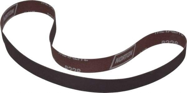 Norton - 1" Wide x 42" OAL, 120 Grit, Aluminum Oxide Abrasive Belt - Aluminum Oxide, Fine, Coated, X Weighted Cloth Backing, Series R228 - Makers Industrial Supply