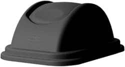 Rubbermaid - Dome Lid for Use with Rectangular Trash Cans - Black, Polypropylene, For Untouchable Trash Cans - Makers Industrial Supply