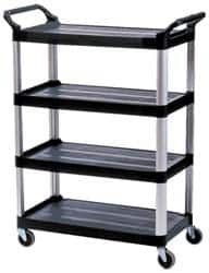 Rubbermaid - 300 Lb Capacity, 20" Wide x 40-5/8" Long x 37-13/16" High Standard Utility Cart - 4 Shelf, Plastic - Makers Industrial Supply