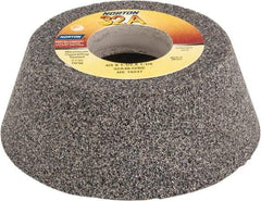 Norton - 4" Diam, 1-1/4" Hole Size, 1-1/2" Overall Thickness, 46 Grit, Type 11 Tool & Cutter Grinding Wheel - Coarse Grade, Aluminum Oxide, I Hardness, Vitrified Bond, 5,730 RPM - Makers Industrial Supply