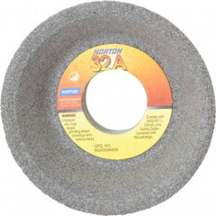 Norton - 4" Diam, 1-1/4" Hole Size, 1-1/2" Overall Thickness, 60 Grit, Type 11 Tool & Cutter Grinding Wheel - Medium Grade, Aluminum Oxide, J Hardness, Vitrified Bond, 5,730 RPM - Makers Industrial Supply