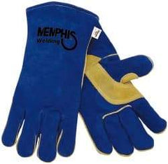 MCR Safety - Size XL Cotton/Foam Lined Cowhide Welding Glove - 13" OAL, Slip-On Cuff, Wing Thumb, For General Welding - Makers Industrial Supply