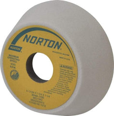 Norton - 5" Diam, 1-1/4" Hole Size, 1-3/4" Overall Thickness, 60 Grit, Type 11 Tool & Cutter Grinding Wheel - Medium Grade, Aluminum Oxide, J Hardness, Vitrified Bond, 4,585 RPM - Makers Industrial Supply