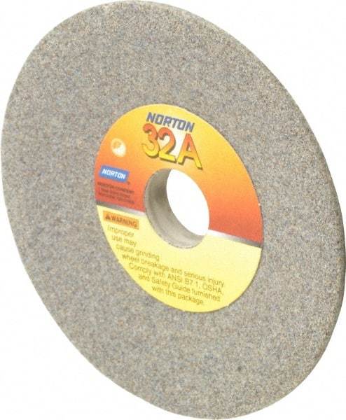 Norton - 4" Diam, 3/4" Hole Size, 1/2" Overall Thickness, 60 Grit, Type 12 Tool & Cutter Grinding Wheel - Medium Grade, Aluminum Oxide, K Hardness, Vitrified Bond, 6,210 RPM - Makers Industrial Supply