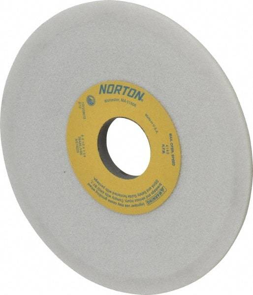 Norton - 6" Diam, 1-1/4" Hole Size, 1/2" Overall Thickness, 46 Grit, Type 12 Tool & Cutter Grinding Wheel - Coarse Grade, Diamond, J Hardness, Vitrified Bond, 4,140 RPM - Makers Industrial Supply