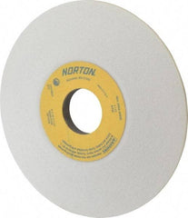 Norton - 6" Diam, 1-1/4" Hole Size, 1/2" Overall Thickness, 60 Grit, Type 12 Tool & Cutter Grinding Wheel - Medium Grade, Aluminum Oxide, K Hardness, Vitrified Bond, 4,140 RPM - Makers Industrial Supply