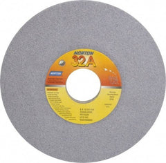 Norton - 6" Diam, 1-1/4" Hole Size, 1/2" Overall Thickness, 60 Grit, Type 12 Tool & Cutter Grinding Wheel - Medium Grade, Aluminum Oxide, J Hardness, Vitrified Bond, 4,140 RPM - Makers Industrial Supply