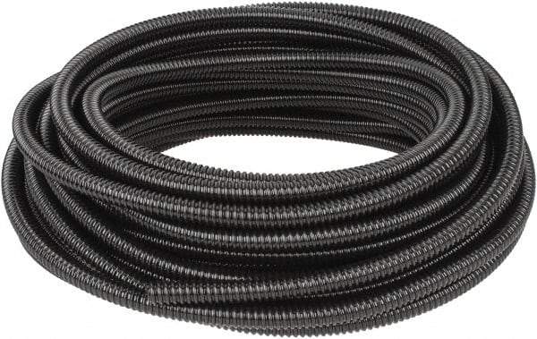 Hubbell Wiring Device-Kellems - 3/8" Trade Size, 100' Long, Flexible Liquidtight Conduit - PVC, 12.6mm ID, Black - Makers Industrial Supply