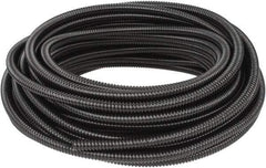 Hubbell Wiring Device-Kellems - 3/8" Trade Size, 100' Long, Flexible Liquidtight Conduit - PVC, 12.6mm ID, Black - Makers Industrial Supply