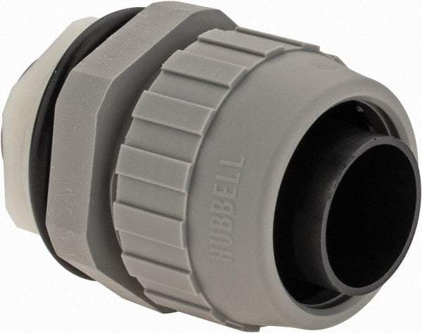 Hubbell Wiring Device-Kellems - 3/4" Trade, Nylon Push In Straight Liquidtight Conduit Connector - Noninsulated - Makers Industrial Supply