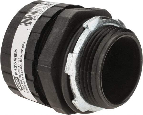 Hubbell Wiring Device-Kellems - 1-1/4" Trade, Nylon Push In Straight Liquidtight Conduit Connector - Noninsulated - Makers Industrial Supply