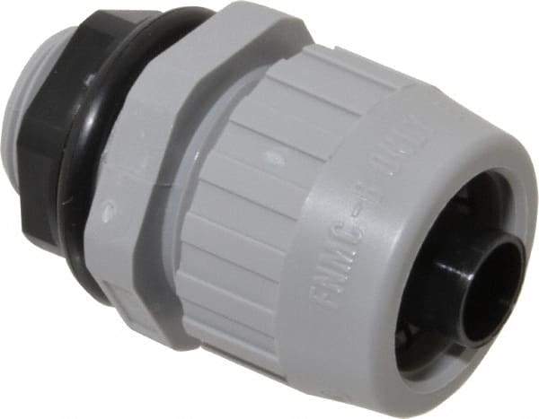 Hubbell Wiring Device-Kellems - 3/8" Trade, Nylon Push In Straight Liquidtight Conduit Connector - Noninsulated - Makers Industrial Supply