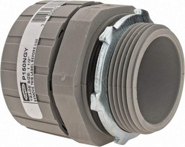 Hubbell Wiring Device-Kellems - 1-1/2" Trade, Nylon Push In Straight Liquidtight Conduit Connector - Noninsulated - Makers Industrial Supply