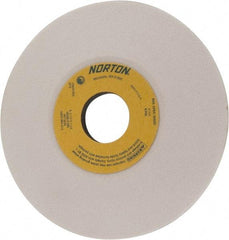 Norton - 6" Diam, 1-1/4" Hole Size, 1/2" Overall Thickness, 80 Grit, Type 12 Tool & Cutter Grinding Wheel - Medium Grade, Aluminum Oxide, K Hardness, Vitrified Bond, 4,140 RPM - Makers Industrial Supply