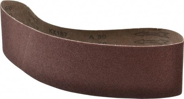 Tru-Maxx - 4" Wide x 36" OAL, 50 Grit, Aluminum Oxide Abrasive Belt - Aluminum Oxide, Coarse, Coated - Makers Industrial Supply