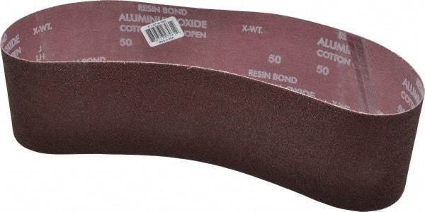 Norton - 4" Wide x 36" OAL, 50 Grit, Aluminum Oxide Abrasive Belt - Aluminum Oxide, Coarse, Coated, X Weighted Cloth Backing, Series R228 - Makers Industrial Supply