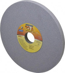 Norton - 8" Diam x 1-1/4" Hole x 1/2" Thick, J Hardness, 80 Grit Surface Grinding Wheel - Aluminum Oxide, Type 1, Medium Grade, 3,600 Max RPM, Vitrified Bond, No Recess - Makers Industrial Supply