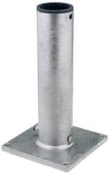 THERN - 8 Inches Long x 8 Inches Wide x 14.56 Inches Deep x 1/2 Inches Thick Davit Crane Pedestal/Socket Base - 7 Inches Distance Between Mounting Hole Centers, 0.41 Inches Hole Diameter, Galvanized Finish - Makers Industrial Supply