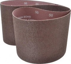 Norton - 6" Wide x 48" OAL, 50 Grit, Aluminum Oxide Abrasive Belt - Aluminum Oxide, Coarse, Coated, X Weighted Cloth Backing - Makers Industrial Supply