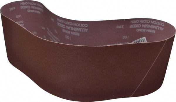 Norton - 6" Wide x 48" OAL, 100 Grit, Aluminum Oxide Abrasive Belt - Aluminum Oxide, Fine, Coated, X Weighted Cloth Backing, Series R228 - Makers Industrial Supply