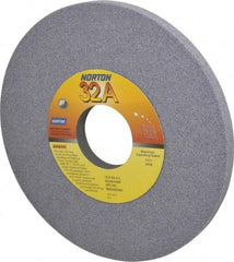 Norton - 12" Diam x 3" Hole x 3/4" Thick, I Hardness, 46 Grit Surface Grinding Wheel - Aluminum Oxide, Type 1, Coarse Grade, 2,070 Max RPM, Vitrified Bond, No Recess - Makers Industrial Supply