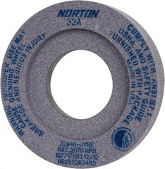 Norton - 12" Diam x 5" Hole x 2" Thick, J Hardness, 46 Grit Surface Grinding Wheel - Aluminum Oxide, Type 7, Coarse Grade, 2,070 Max RPM, Vitrified Bond, Two-Side Recess - Makers Industrial Supply