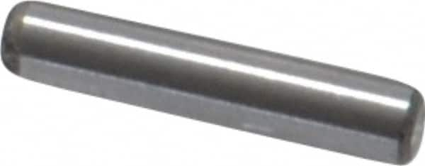 Value Collection - 1/16" Diam x 5/16" Pin Length Grade 8 Alloy Steel Standard Dowel Pin - C 50-58 Hardness, 800 Lb Breaking Strength, 1 Beveled & 1 Rounded End - Makers Industrial Supply